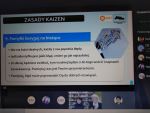 4. Zrzut ekranu spotkania on-line Warsztaty Kaizen: slajd 7 zasady Kaizen