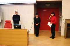 Dr Małgorzata Kwaśniewska - organizator wydarzenia, Dziekan Wydziału dr hab. Mariola Wojciechowska, prof. UJK oraz mgr Olgierd Oksza-Orski - pracownik RCKiK