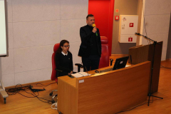 Bartłomiej Kotowski, Kateryna Brovchenko studentka Wydziału Pedagogiki i Psychologii Uniwersytetu Jana Kochanowskiego w Kielcach, uczestnicy Dnia Otwartego WPP