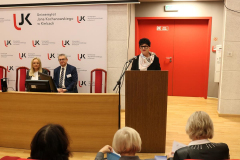 Otwarcie konferencji przez Dziekan Wydziału Pedagogiki i Psychologii UJK w Kielcach dr hab. Mariolę Wojciechowską 
