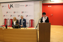 Otwarcie konferencji przez Dziekan Wydziału Pedagogiki i Psychologii UJK w Kielcach dr hab. Mariolę Wojciechowską