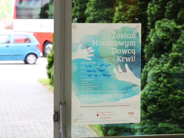 Plakat Zostań Honorowym Dawcą Krwi 