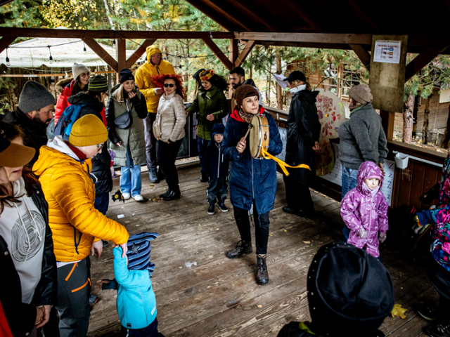 Organizatorzy oraz uczestnicy projektu „Nauka idzie w Las”