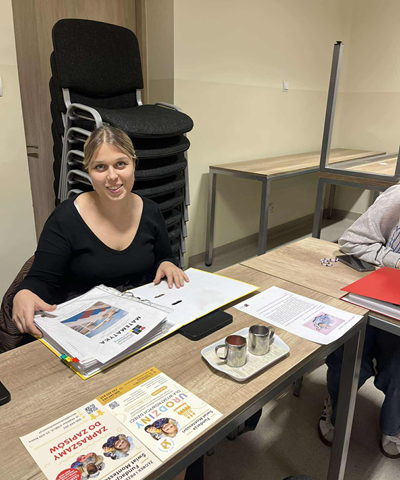 studentka UJK na warsztatach