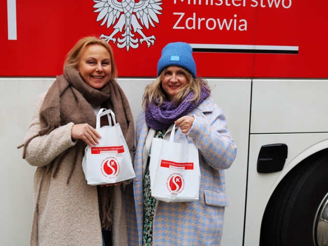 Uczestniczki po akcji oddana krwi