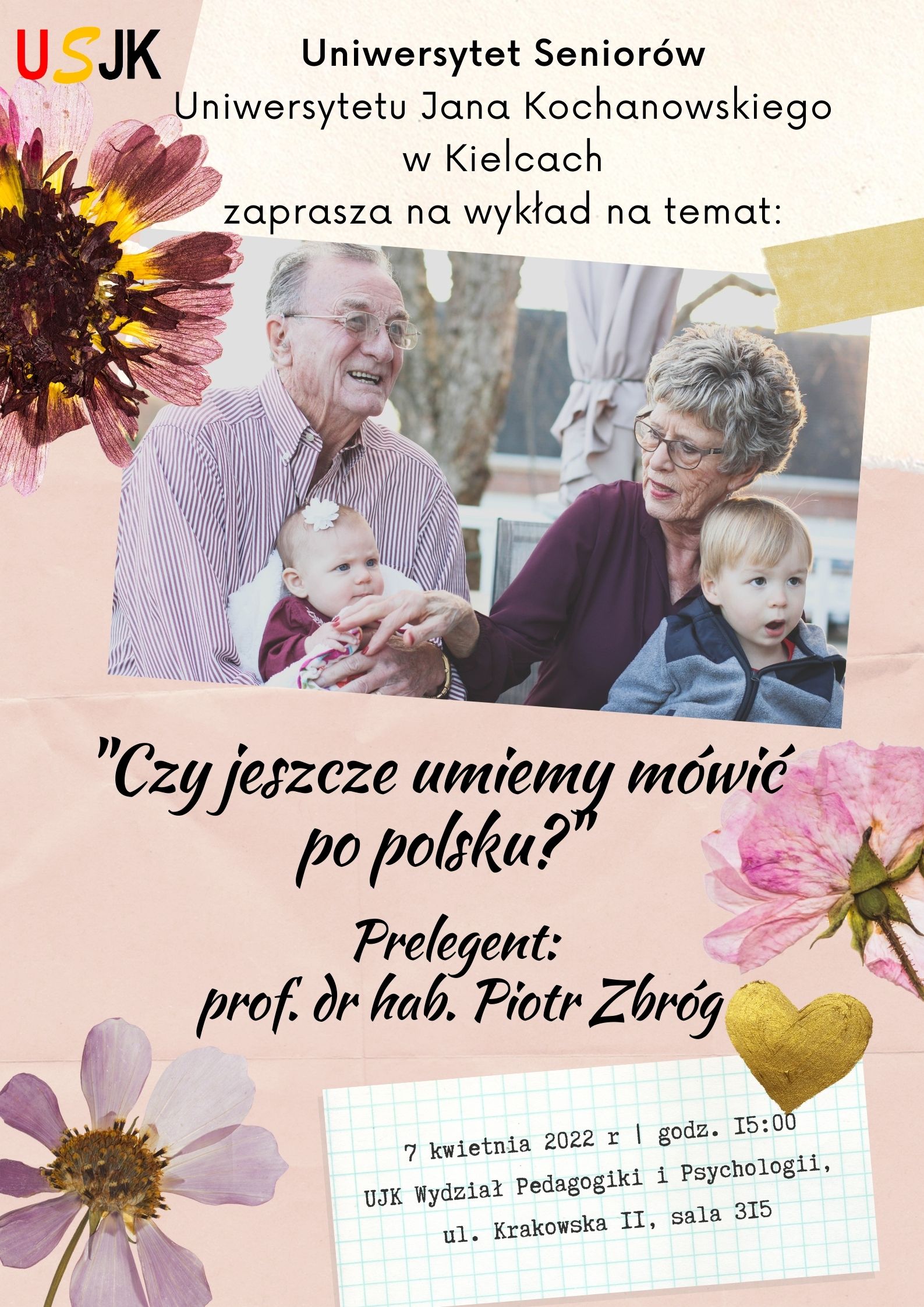 zaproszenie na wykład na temat Czy jeszcze umiemy rozmawiać po polsku?