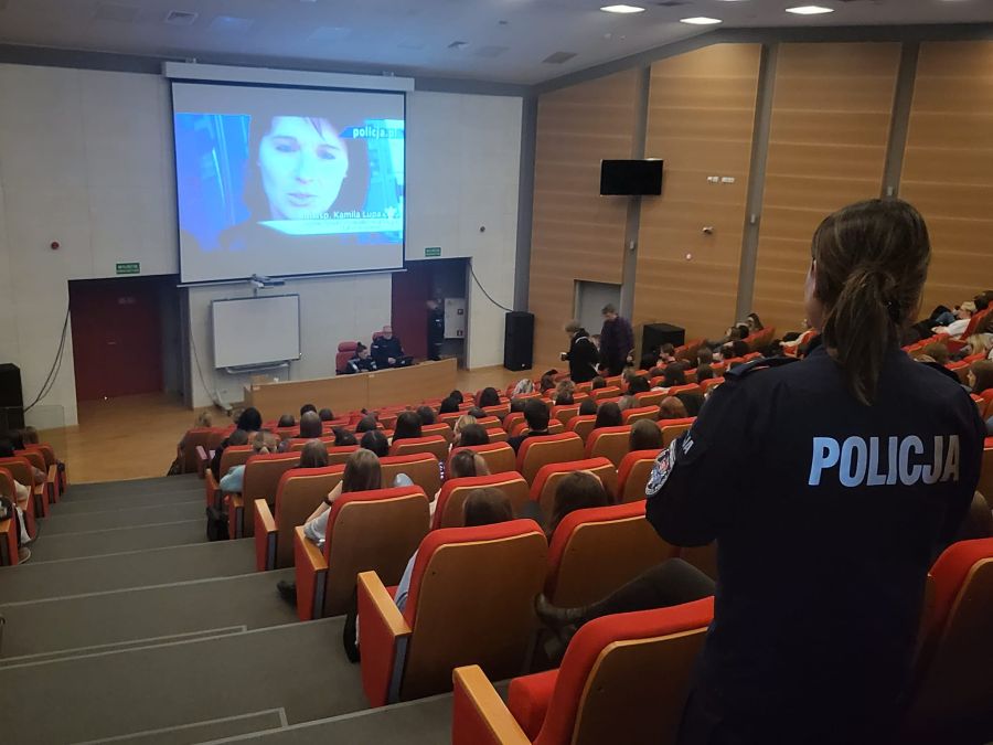 Przestawienie specyfiki pracy przez Przedstawicieli KWP dla studentów Wydziału Pedagogiki i Psychologii