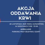 Zapraszamy na akcję oddawania krwi na Wydziale Pedagogiki i Psychologii – 20 listopada 2025 r. (czwartek) w godzinach 9:00 -13:00
