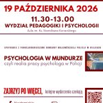 PSYCHOLOGIA W MUNDURZE – czyli realia pracy psychologa w Policji
